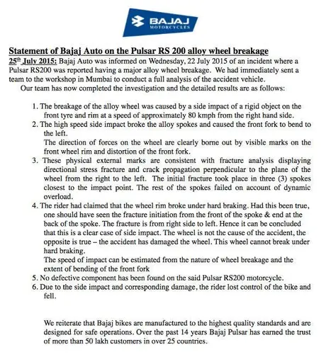 Bajaj-Pulsar-RS200-Alloy-Wheel-Issue-Statement