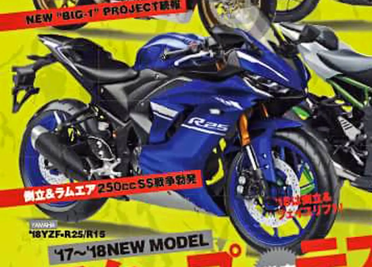Hot !!. Young machine bocorkan sosok Yamaha R25 dan Ninja 250 facelift …confirmed pakai USD