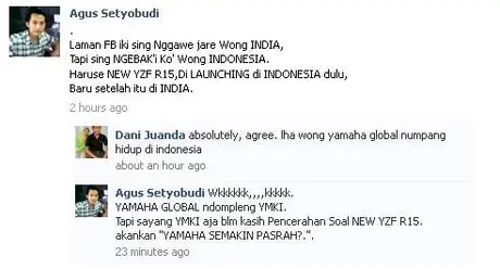 Respon para brother tentang new Yamaha YZF-R15 begitu luar biasa….
