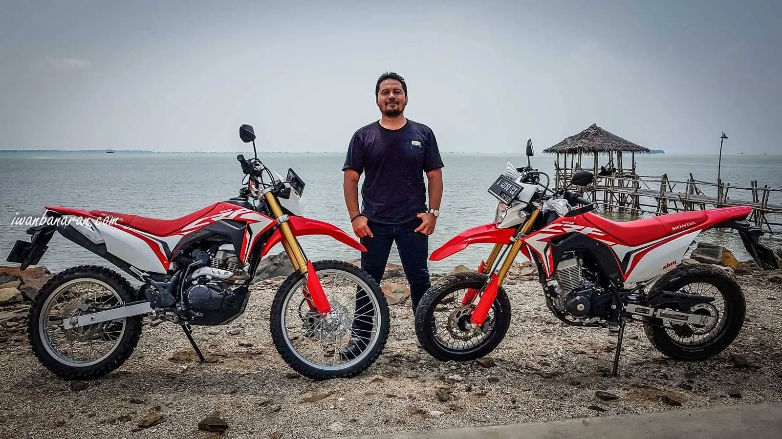 Turing Bloggers ke Tanjung Lesung nunggang Supra GTR dan CRF250 Rally