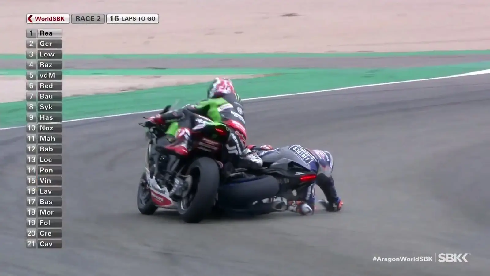 WSBK Aragon Race 2 : Ducati juara, Kawasaki nempel 2-3