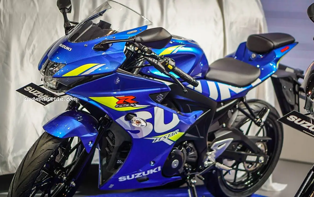 Mega gallery Suzuki new GSX-R150 warna 2018, warna putih hilang