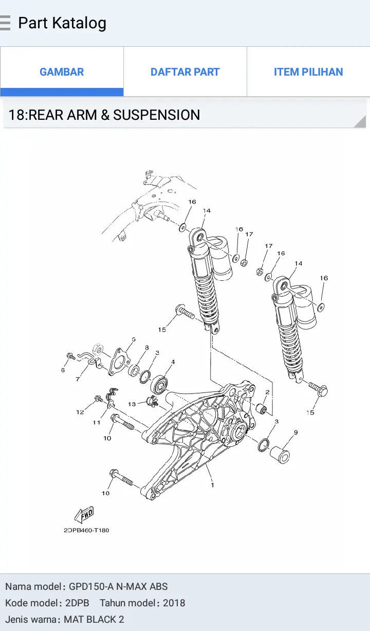 Penasaran harga suspensi tabung Yamaha new NMax 155? Nih dia banderolnya