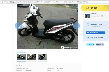 Iklan inilah yang digunakan untuk memperdayai biker