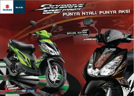 Suzuki rilis warna dan striping baru untuk Sky Drive….