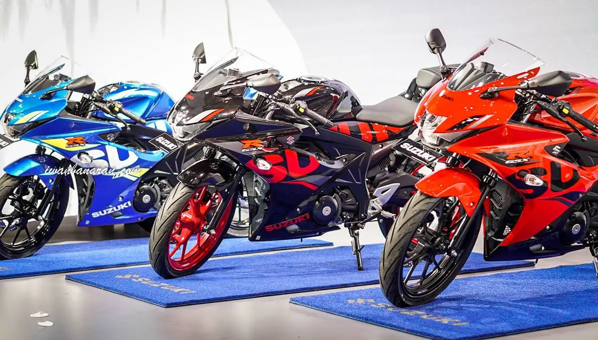 Mega gallery Suzuki new GSX-R150 warna 2018, warna putih hilang