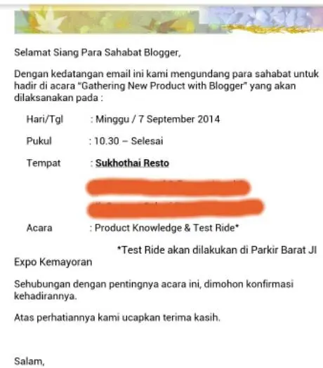 AHM undang seluruh Blogger untuk mencicipi CBR150R lokal ditanggal 7 ini??…