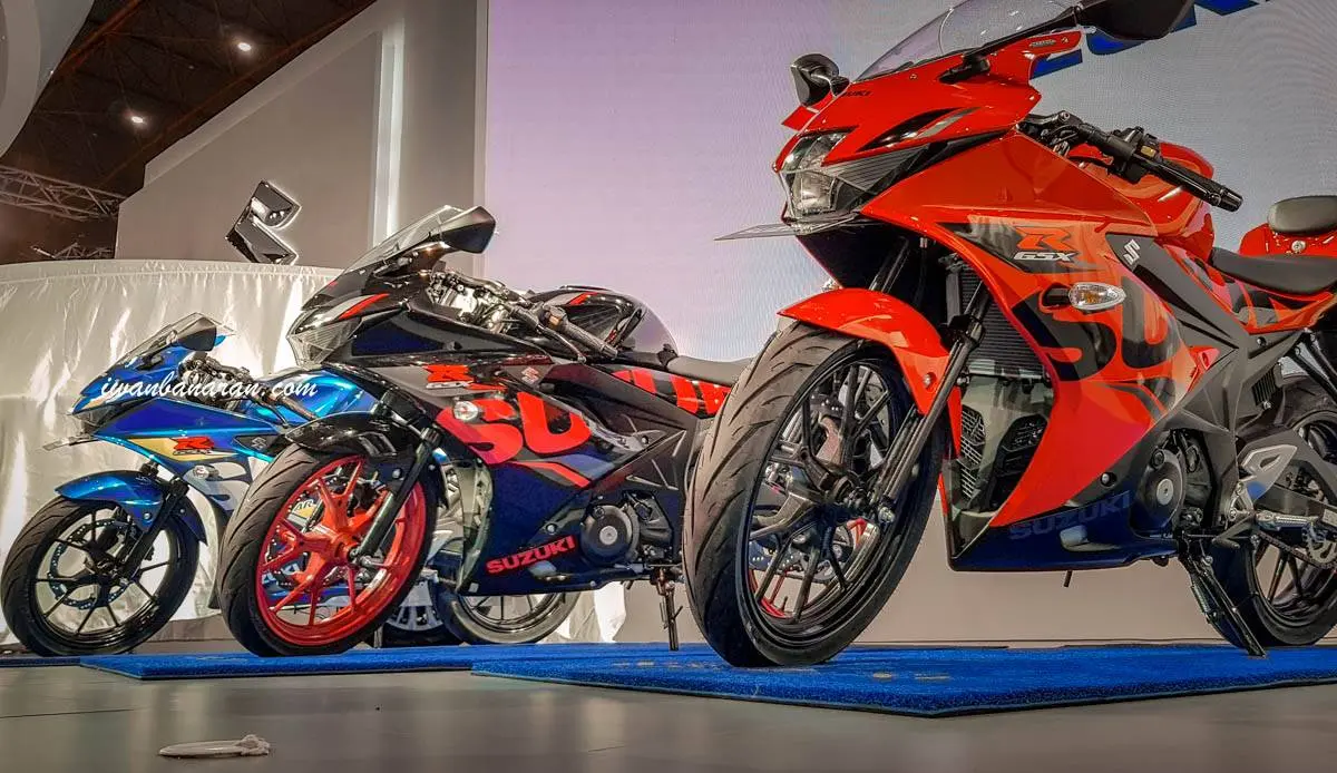 Mega gallery Suzuki new GSX-R150 warna 2018, warna putih hilang