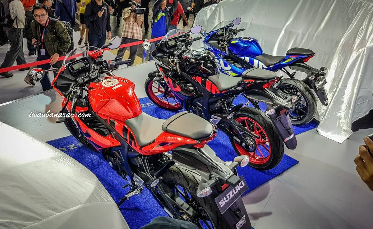 Mega gallery Suzuki new GSX-R150 warna 2018, warna putih hilang