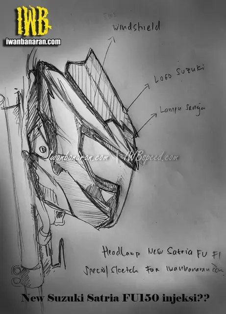 sketsa satria FU injeksi