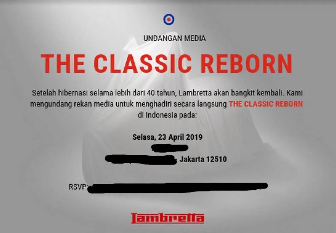 Breaking news : Lambretta Indonesia akan rilis dua produk baru minggu ini