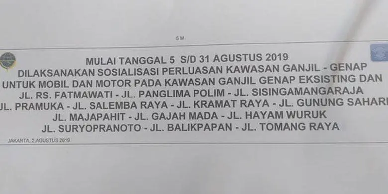 Wacana Ganjil genap kendaraan bermotor kembali mencuat, waduhhh