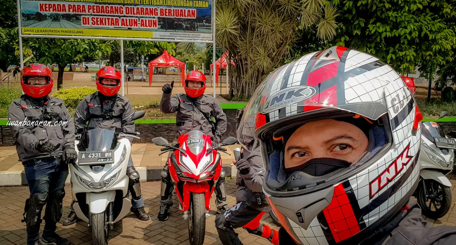 Turing Bloggers ke Tanjung Lesung nunggang Supra GTR dan CRF250 Rally