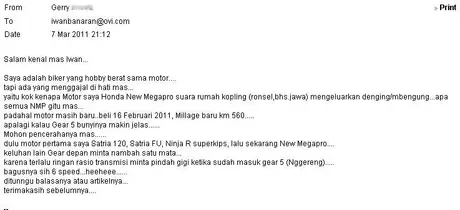Megy Lho suara mesin new Megapro koq bengung — ????